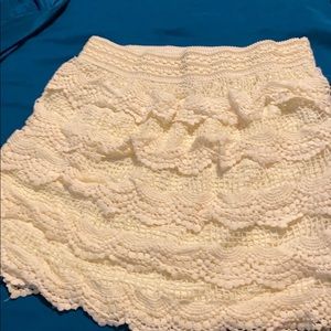 3 For $10 💙Cream white lacy skirt!